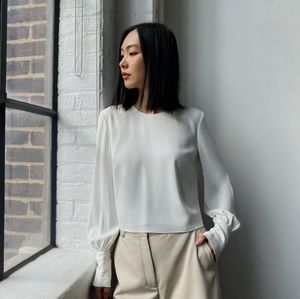 Aritzia Babaton Parsons Blouse - White